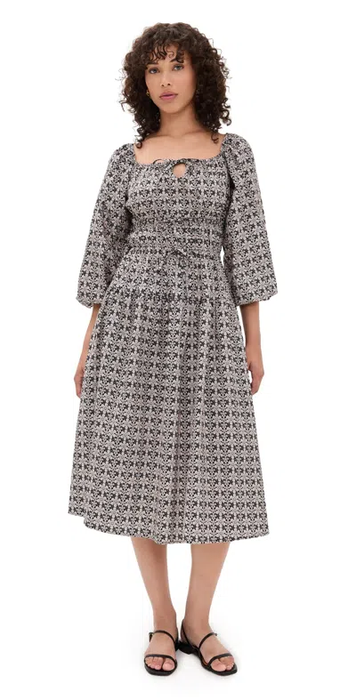 The Lulo Project New Bahia Dress Macrame All Over In Multi