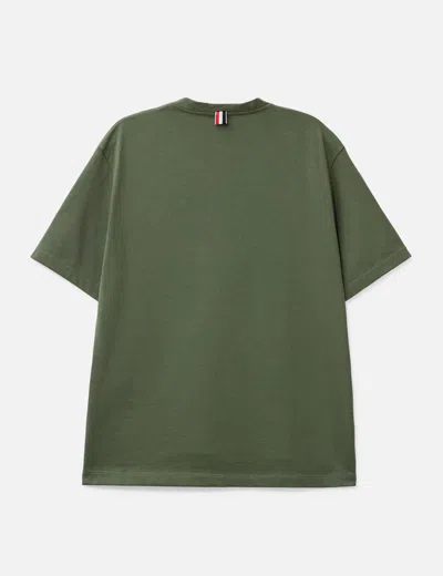 Thom Browne Embroidered Rwb Pocket T-shirt In Green