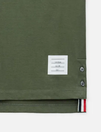 Thom Browne Embroidered Rwb Pocket T-shirt In Green