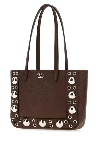 Valentino Brown Nellcote Mini Tote In Brown