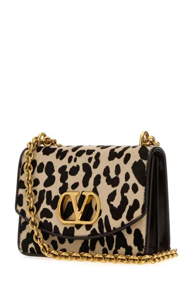 Valentino Printed Calf Hair Vain Shoulder Bag In Multi