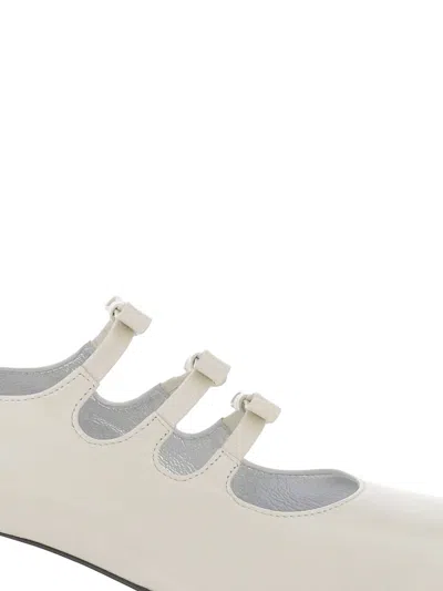 Carel Paris Kinette Leather Mary Jane Pumps In White