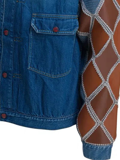 Kapital Panelled Denim Jacket In Blue