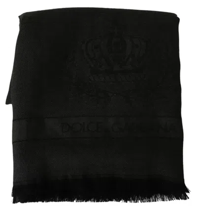 Pre-owned Dolce & Gabbana Green Brown Wrap Cashmere Shawl Men's Scarf ()