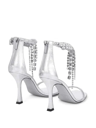 Jimmy Choo 100mm Verity Sandals In Silver