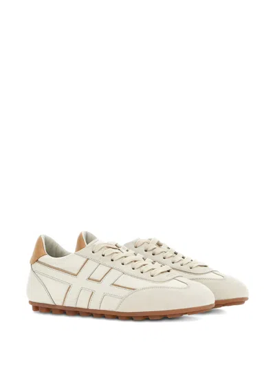 Hogan Nappa Leather Olympia Sneakers In White