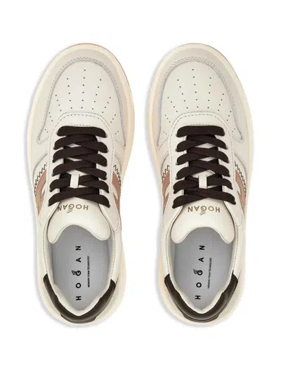 Hogan Sneakers With Perforated Toe Box And Contrasting Accents In Multi