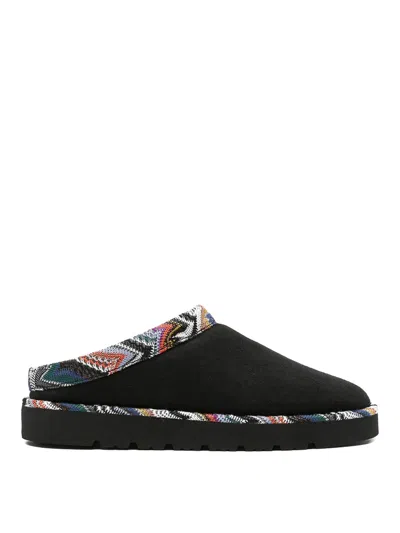 Missoni Patterned-trim Slippers In Multi
