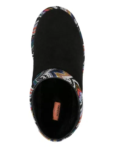 Missoni Patterned-trim Slippers In Multi