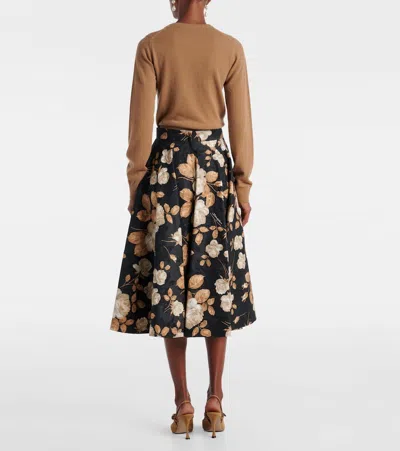 Dolce & Gabbana Brocade Midi Skirt With Structured Waistband In Multi