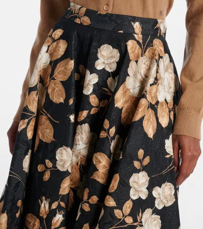 Dolce & Gabbana Brocade Midi Skirt With Structured Waistband In Multi