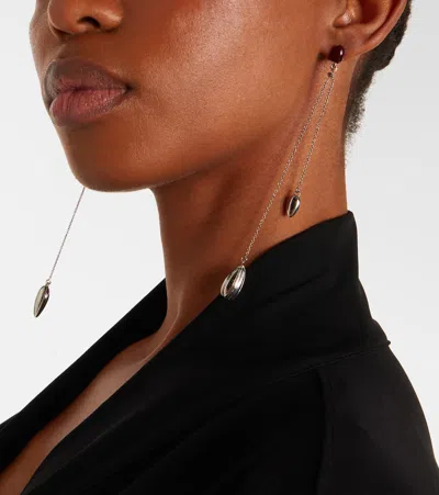 Lemaire Asymmetric Girasol Earrings In Silver