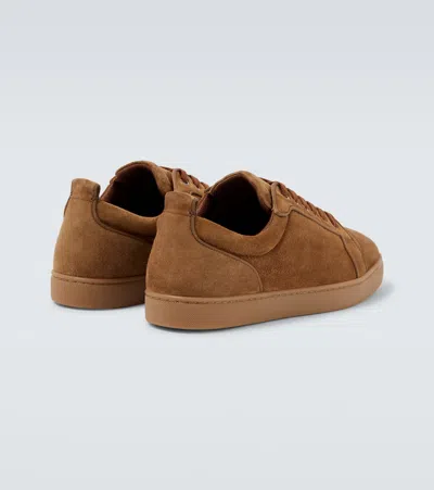 Christian Louboutin Brown Suede Trainer