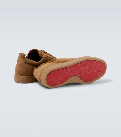Christian Louboutin Brown Suede Trainer