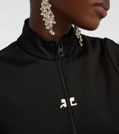 Courrèges Interlock Zipped Top In Black