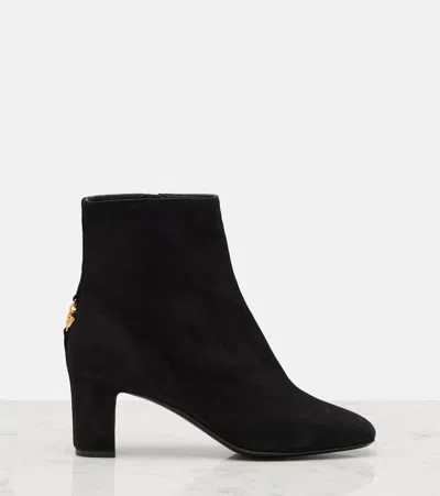 Dolce & Gabbana Suede Ankle Boot In Black