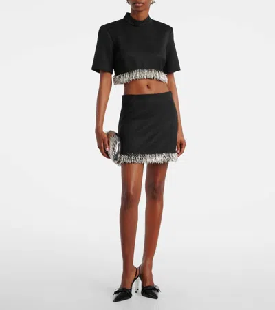 Simkhai Embellished Dua Mini Skirt In Black