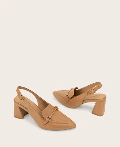 Gentle Souls Women's Dawson Pointy Toe Leather Slingback Pumps In Brown