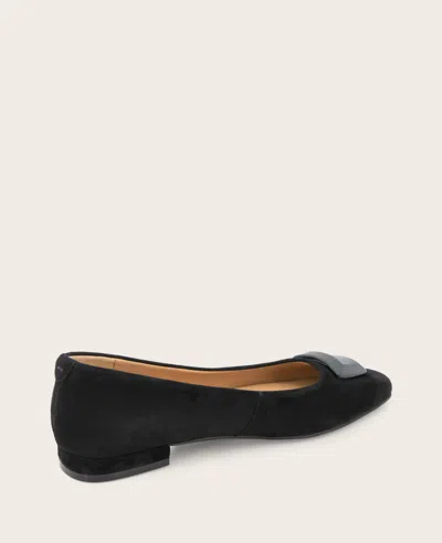 Gentle Souls Women's Hanette Square Toe Suede Flats In Black
