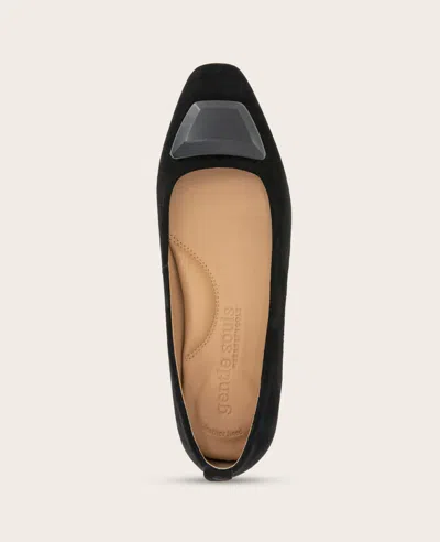 Gentle Souls Women's Hanette Square Toe Suede Flats In Black