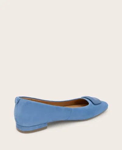 Gentle Souls Women's Hanette Square Toe Suede Flats In Blue