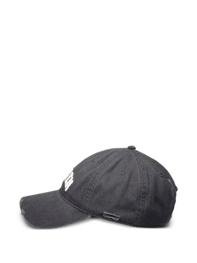 Golden Goose Men's Cotton Baseball Cap With A Lived-in Finish In Gray