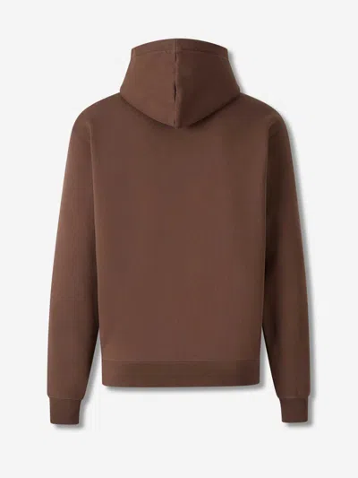 Jacquemus Gros Grain Hooded Sweatshirt In Brown