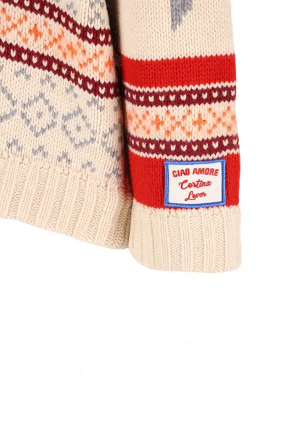 Giada Benincasa Fairisle-pattern Zip-up Jacket In Brown