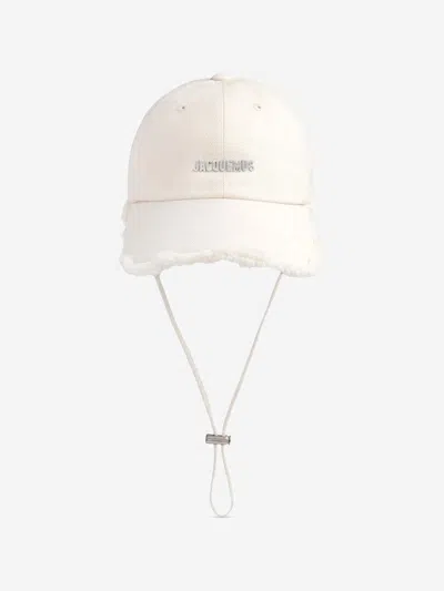 Jacquemus Jacquemu La Casquette Artichaut Fringe Baseball Cap In White