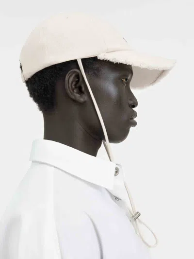 Jacquemus Jacquemu La Casquette Artichaut Fringe Baseball Cap In White