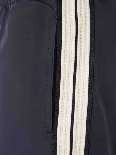 Moncler Swim Shorts With Elastic Waistband And Pockets In Blue