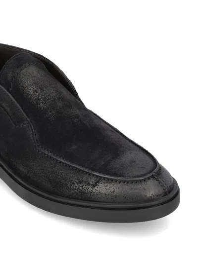 Tagliatore Suede-leather Loafers In Black