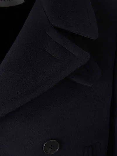 Givenchy Double-breasted Coat Featuring Front Pockets In Black