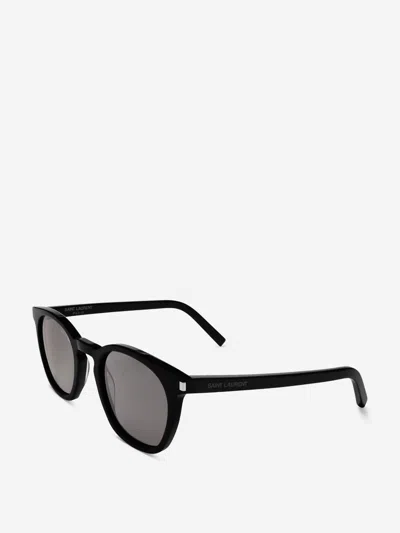 Saint Laurent Round-frame Acetate Sunglasses In Black