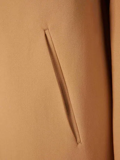 Herno Padded-collar Single-breasted Long Sleeved Coat In Brown