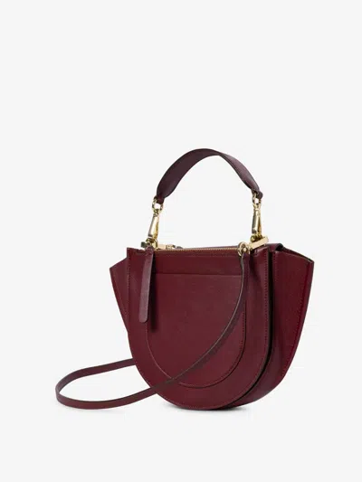 Wandler Mini Hortensia Top-handle Cross Body Bag In Burgundy