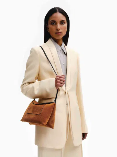 Wandler Penelope Suede Shoulder Bag In Brown