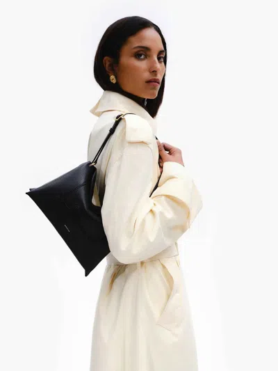 Wandler Penelope Flap-pocket Leather Shoulder Bag In Black