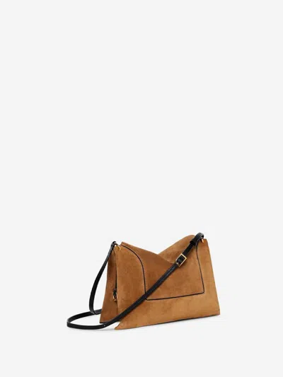 Wandler Penelope Suede Shoulder Bag In Brown