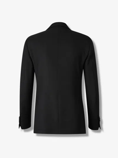 Lardini Two-button Herringbone Blazer In Blue