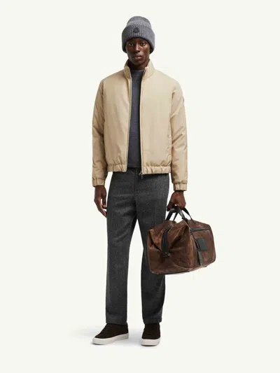 Moncler Nibles Cotton Down Jacket In Brown