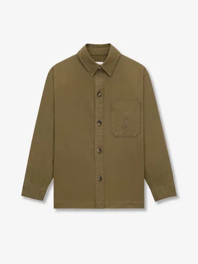 Saint Laurent Overshirt In Green