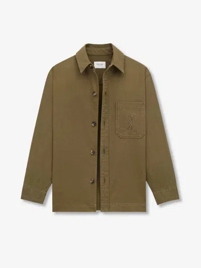 Saint Laurent Overshirt In Green