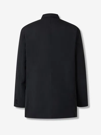 Y-3 Button-fastening Besom-pocket Jacket In Black
