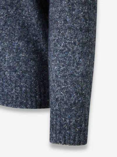 Brunello Cucinelli Alpaca Wool Silk Blend Pullover In Gray
