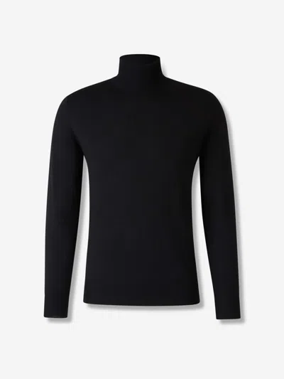 Canali High Neck Sweater In Black