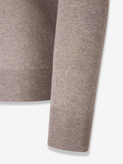 Canali High-neck Zip-front Cardigan In Neutral
