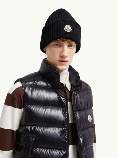 Moncler Wool And Cashmere Hat In Black