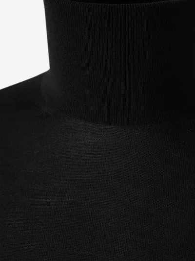 Saint Laurent Fine Wool Turtleneck Sweater In Black