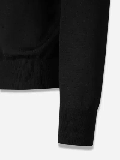 Saint Laurent Fine Wool Turtleneck Sweater In Black